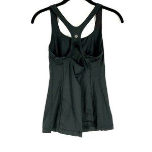 Lululemon 6 Get Fit Tank Top Black Built In Bra
